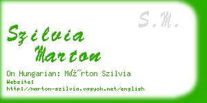 szilvia marton business card